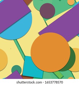 Flat material design - Creative vector trend seamless.