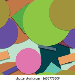 Flat material design - Creative vector trend seamless.