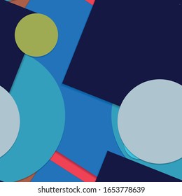 Flat material design - Creative vector trend seamless.