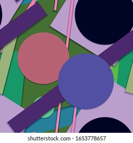 Flat material design - Creative vector trend seamless.