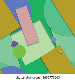 Flat material design - Creative vector trend seamless.