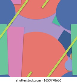 Flat material design - Creative vector trend seamless.