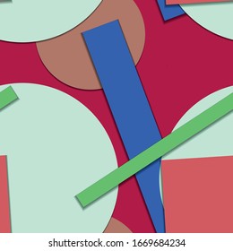 Flat material design - Creative vector trend seamless.