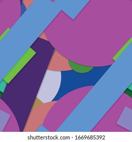 Flat material design - Creative vector trend seamless.