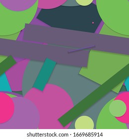 Flat material design - Creative vector trend seamless.