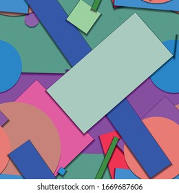 Flat material design - Creative vector trend seamless.