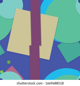 Flat material design - Creative vector trend seamless.