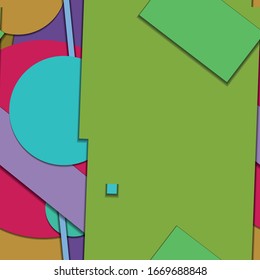 Flat material design - Creative vector trend seamless.