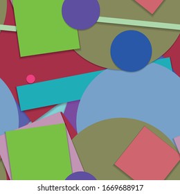 Flat material design - Creative vector trend seamless.