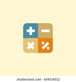 Flat Math Element. Vector Illustration Of Flat Algebra Isolated On Clean Background. Can Be Used As Algebra, Calculate And Math Symbols.