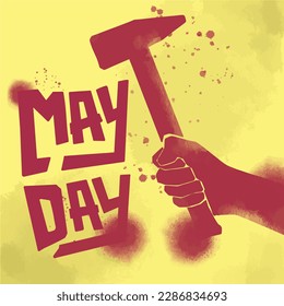 flat may day background, perfect for office, company, school, social media, advertising, printing and more