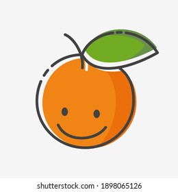 Flat MBE style orange icon, vector illustration.