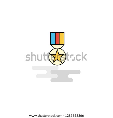 Flat Medal Icon. Vector
