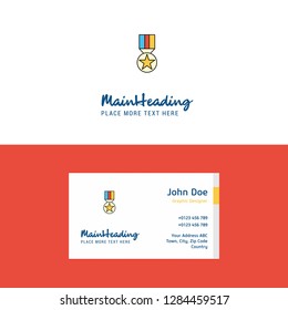 Flat Medal Logo and Visiting Card Template. Busienss Concept Logo Design