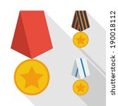 Flat medals icons design 