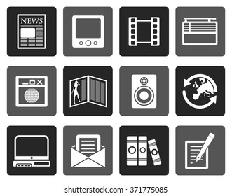 Flat Media and information icons - Vector Icon Set 