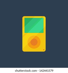 Flat media player icon