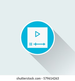 flat media player icon
