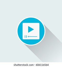 flat media player icon