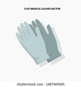 Flat Medical Gloves Vector Concept