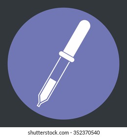 Flat medical icon dropper on a color background for you web and mobile design