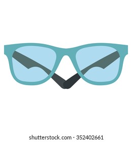 Flat medical icon glasses on a white background for you web and mobile design