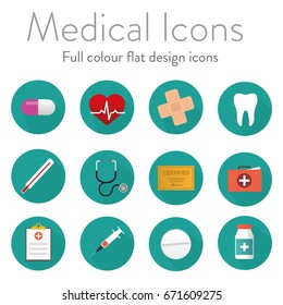 Flat Medical Icon Set