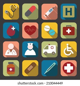 flat medical icons