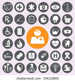 Flat Medical Icons set