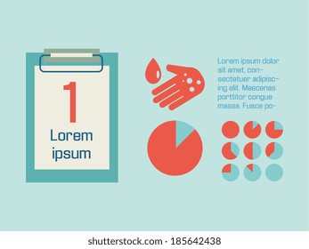 Flat Medical Infographics Elements. Vector.