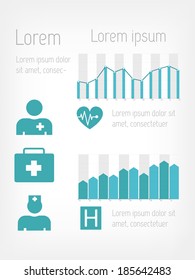 Flat Medical Infographics Elements. Vector.