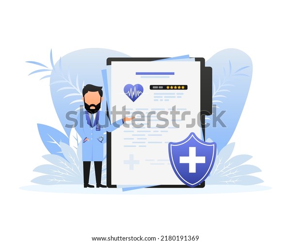 Flat medical insurance people for concept design.\
Health insurance concept