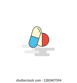 Flat Medicine Icon. Vector