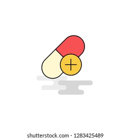 Flat Medicine Icon. Vector