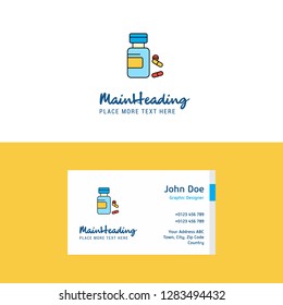 Flat Medicine  Logo and Visiting Card Template. Busienss Concept Logo Design