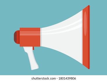 Flat megaphone icon isolated. Vector illustration