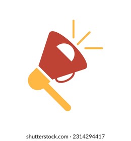 Flat Megaphone Icon Symbol Vector Illustration
