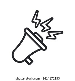 flat megaphone illustration icon vector symbol, eps 10