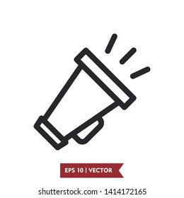 flat megaphone illustration icon vector symbol, eps 10