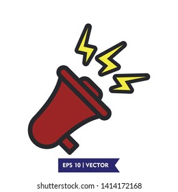 flat megaphone illustration icon vector symbol, eps 10