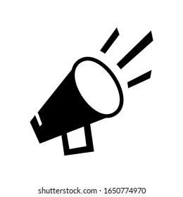 flat megaphone illustration icon vector symbol, eps 10. Alert icon, announcement icon. 
