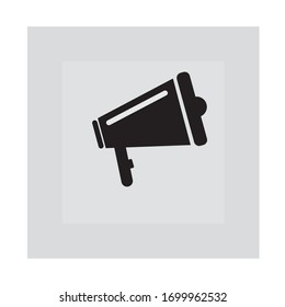 flat megaphone illustration icon vector symbol, eps 10. Alert icon, announcement icon. Horn icon.