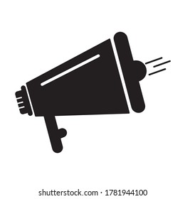 flat megaphone illustration icon vector symbol, eps 10. Alert icon, announcement icon. Horn icon.
