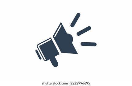 flat megaphone illustration icon vector symbol, eps 10. Alert icon, announcement icon. Horn icon.