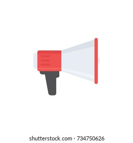 Flat Megaphone Illustration. Marketing Symbol. Mouthpiece Icon