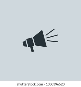 Flat megaphone vector icon. Megaphone illustration for web, mobile apps, design. Megaphone vector symbol.