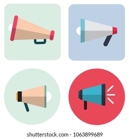 Flat megaphone vector icon Isolated on white background for graphic design