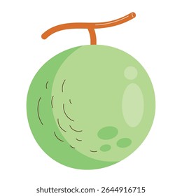 Melão plano Fruits Vetor Illustration