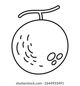 Melão plano Fruits Vetor Illustration