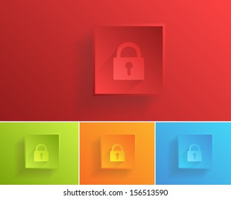 Flat Member Login Icon/Button